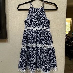 Pippa & Julie Royal Blue and White Sun Dress. Size 8. NWOT